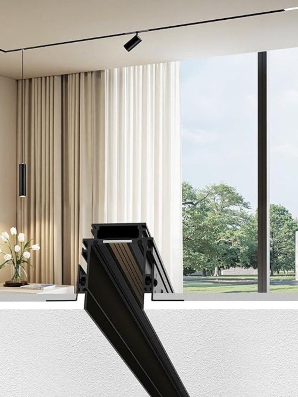SCON 3.3 FT  Track Rails, 24V  Magnetic Track Lighting Rail for LEDCeiling Light
